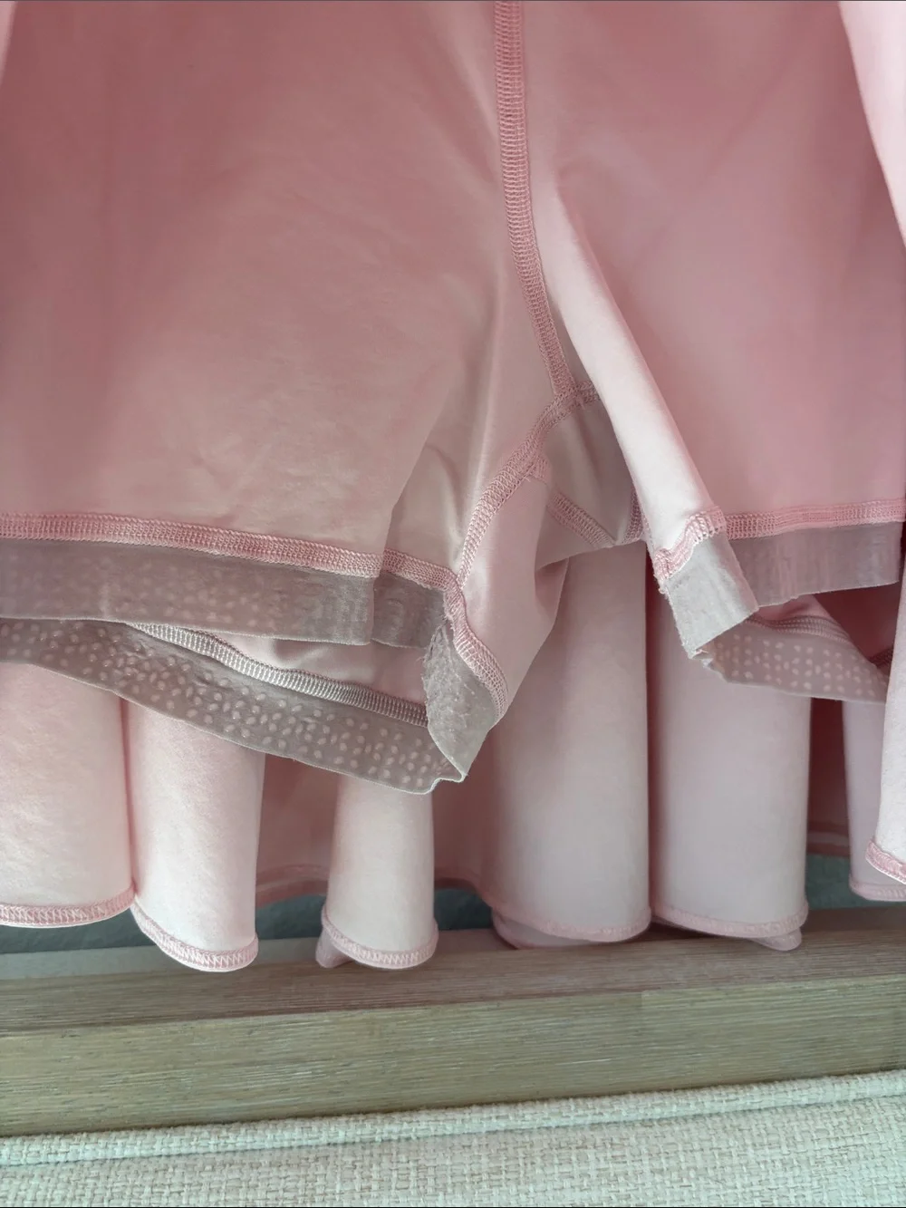 lululemon athletica Light Blush Circle Skirt with Grey Waistband